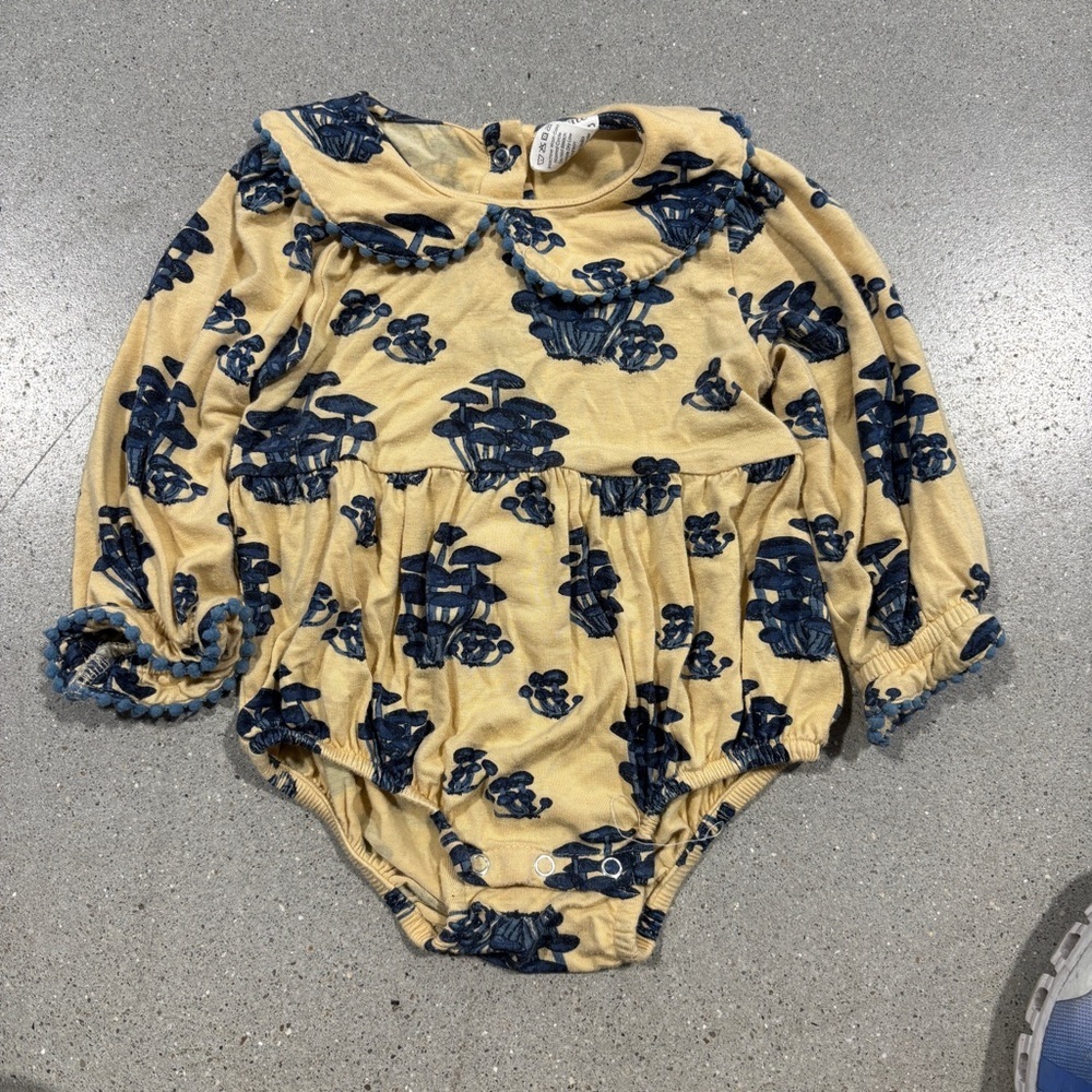 Kate Quinn Bamboo Floral Long Sleeve Baby Romper 6-12 months